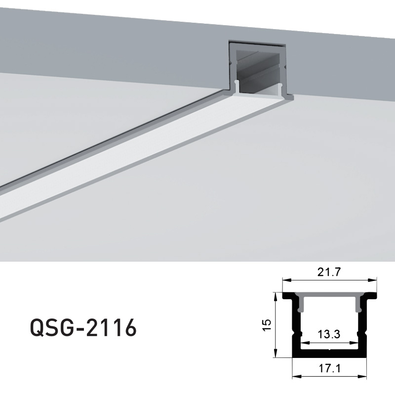 Recessed LED Strip Diffuser Aluminum Profile For 12mm LED Light Strips Recessed LED Strip Diffuser Aluminum Profile For 12mm LED Light Strips